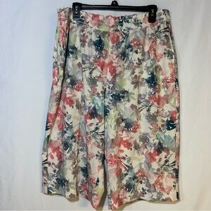 Athleta Savannah Bermuda Shorts XL Floral Flowy lightweight